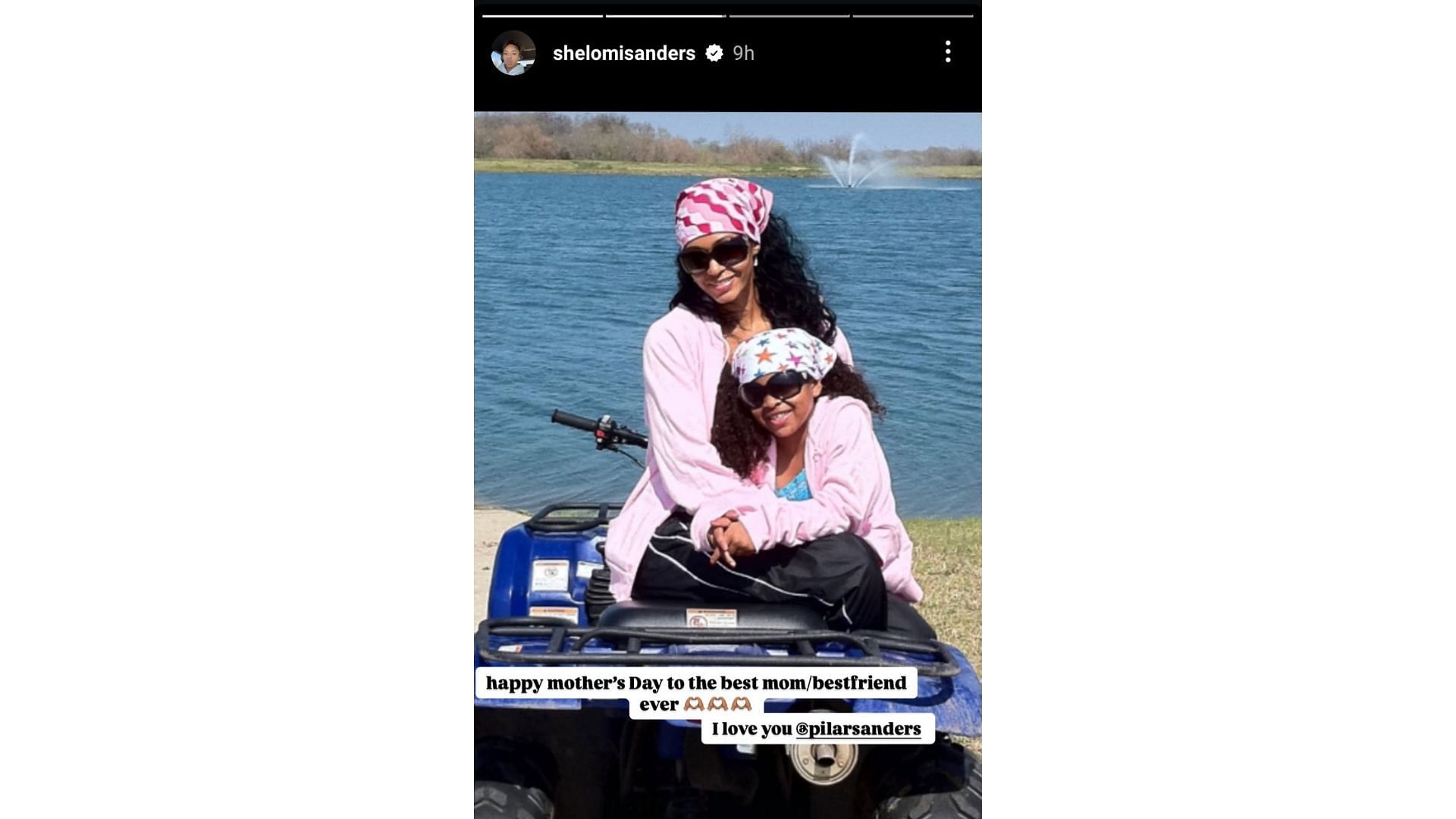Shelomi Sanders penned a Mother's Day tribute to her mom, Pilar Sanders, on her Instagram story. Source: Instagram/@shelomisanders